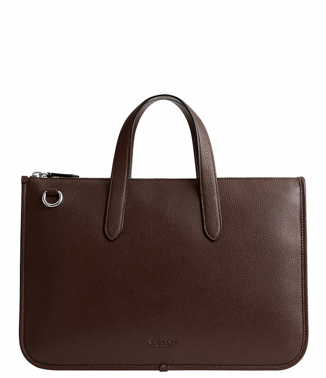 COACH ビジネスバッグ ダークグレー/ブラウン