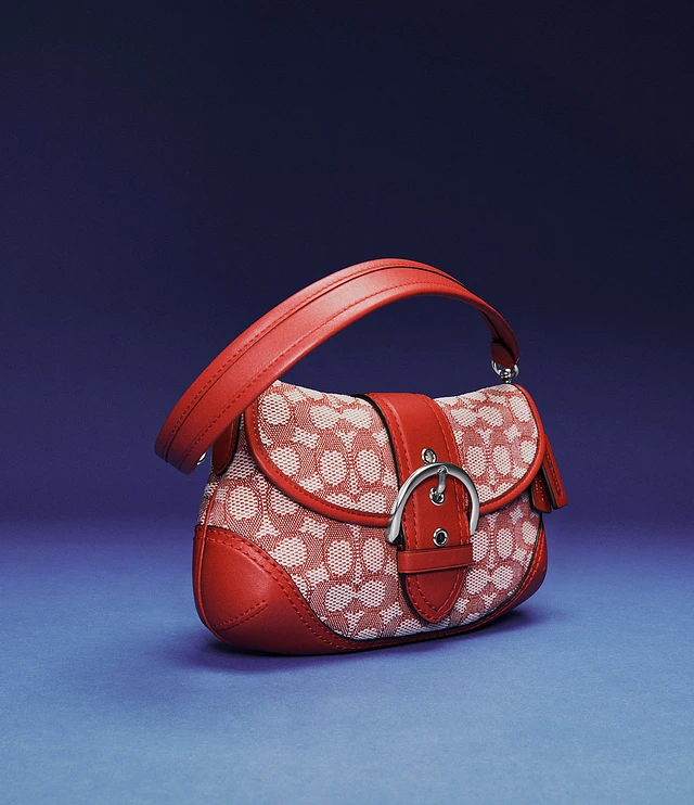 Soho Signature Jacquard Top Handle Shoulder Bag