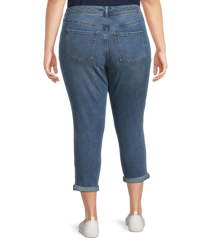 Code Bleu Plus Size Rolled Cuff Weekend Jeans | Liberty Center