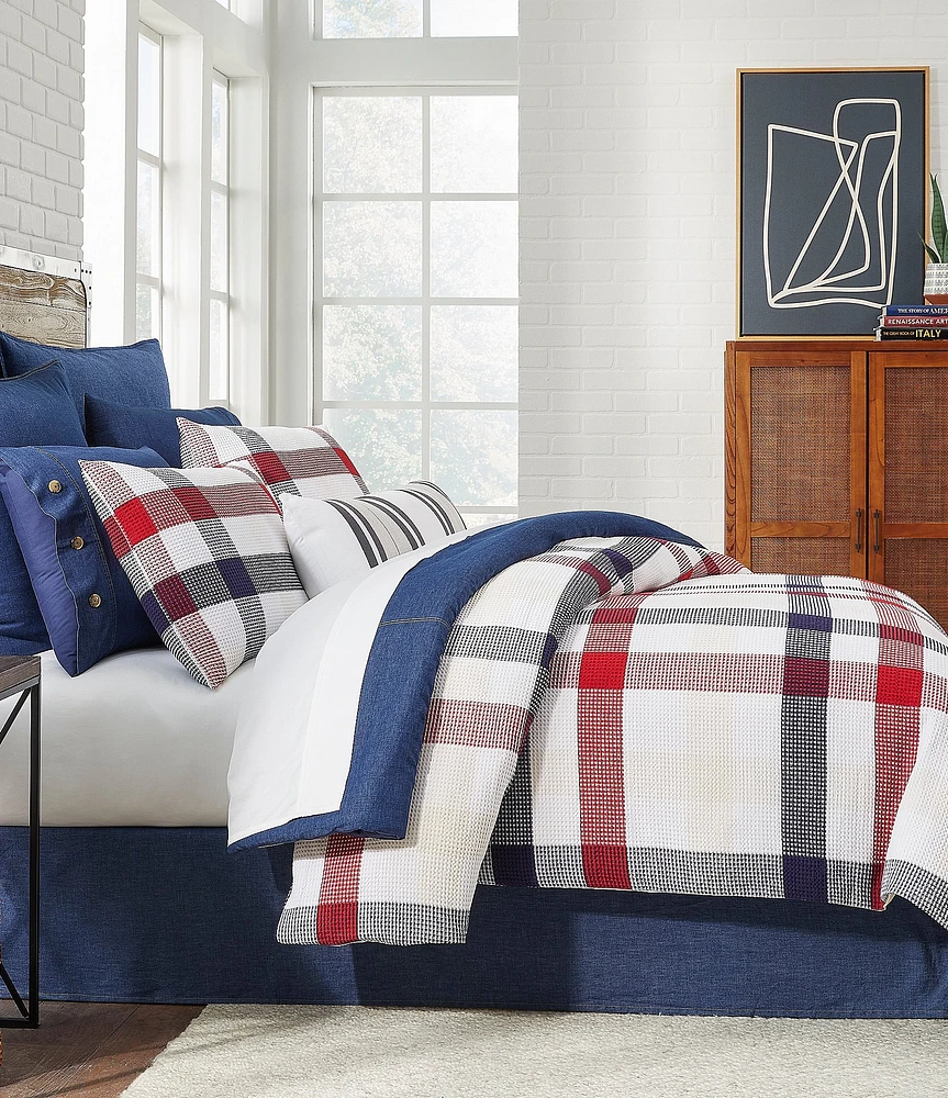 LIBATC Red Plaid Bed Sheets - Short Queen Size Camping Sleeping Sheet - View #11