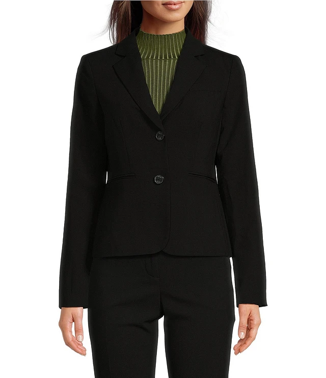 Donna Karan ツイードボタンアクセントワンピース マルチボタンパイピングツイードワンピース[品番：MKSW0059844