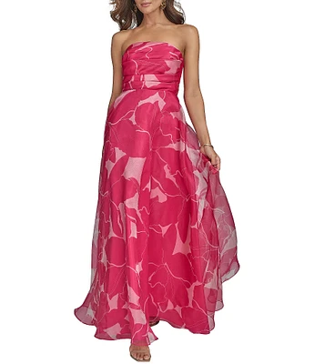 Donna Karan Women's Floral-Print Cowlneck Gown | The Shops