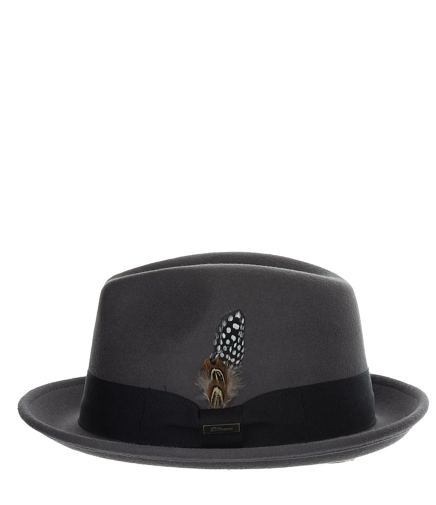 Dorfman Milano Biltmore Wool Structured Dress Fedora Hat | Brazos Mall
