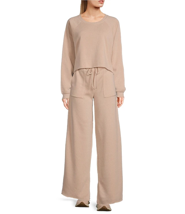 Double Zero Coordinating Wide Leg High Rise Easy Go Pants