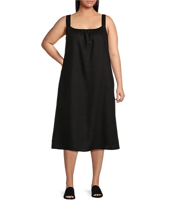 Eileen fisher square neck shift dress top