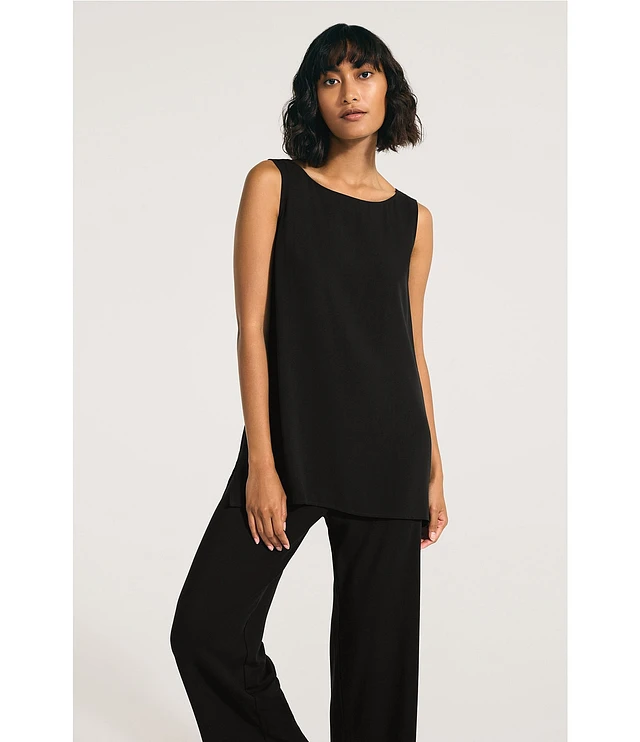 Eileen Fisher Tencel™ Lyocell Stretch Knit Jersey Wide Leg