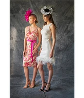 Eliza j embroidered floral sleeveless dress shop