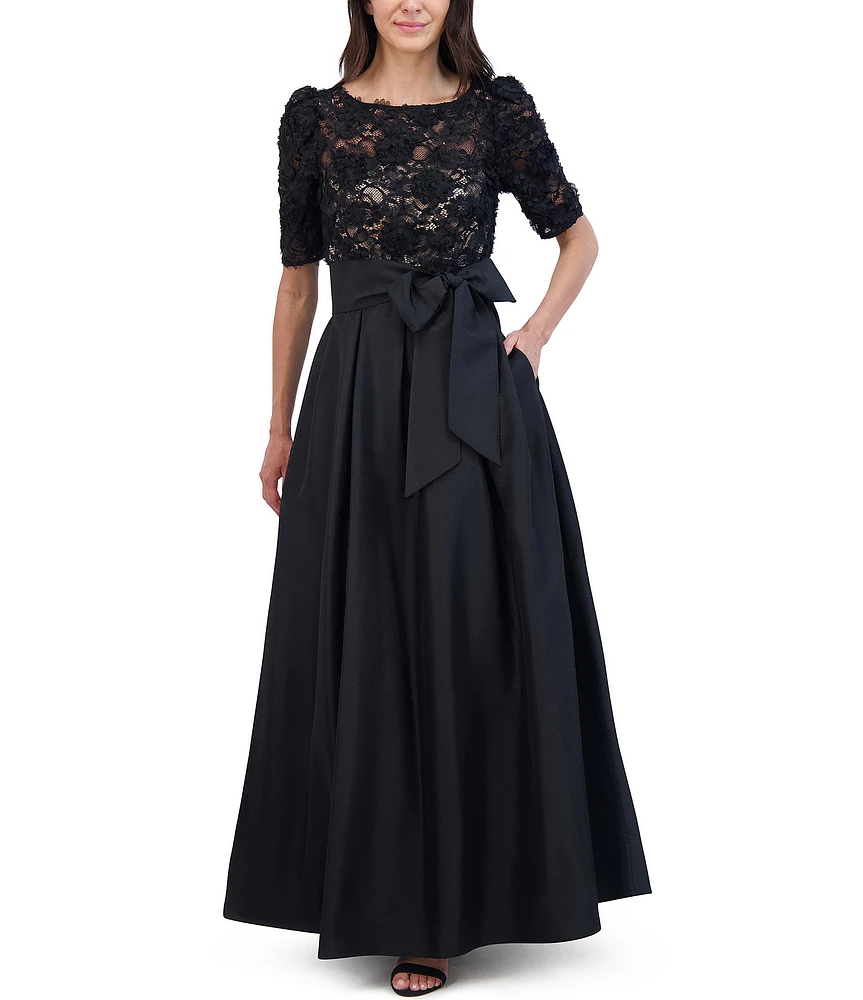 ELIZA J on sale Illusion Top Lace Evening Gown- size 12P