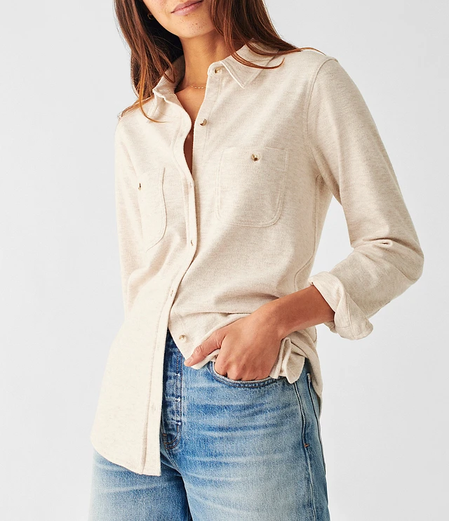 Faherty Legend Long Sleeve Button Front Shirt | The Shops at