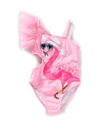 Flapdoodles Little Girls 2T-6X Mod Squad One-Piece Swimsuit