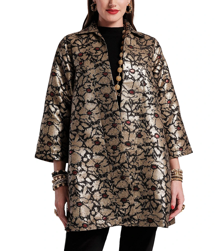 FRANCES VALENTINE Cornelia Winter Anemone Floral Jacquard Swing