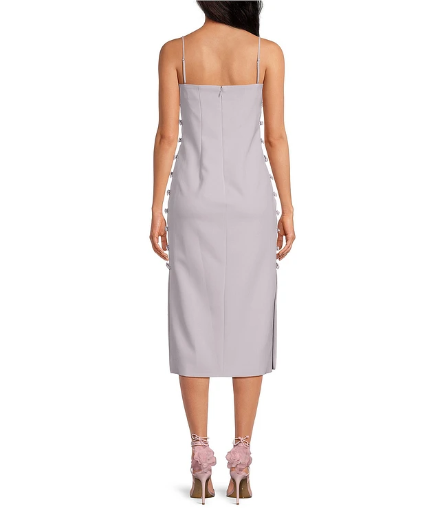 早割 旅行 x Bini Gianni Caelynn Out Cut Button Side Crepe Tori Bell クラフト・布製品