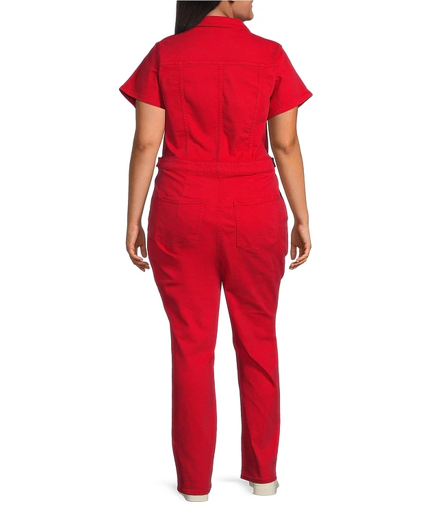 Dillards denim jumpsuit clearance
