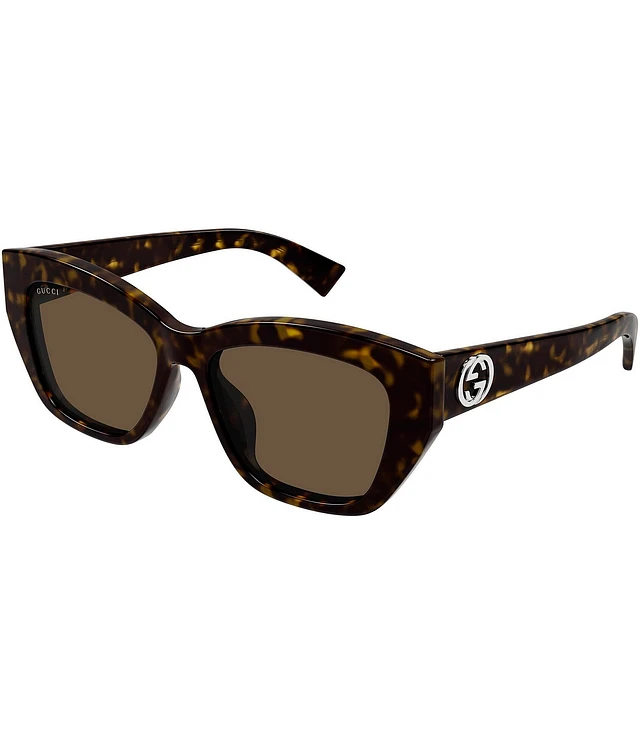 サングラス GUCCI Rectangular Havana sunglasses Gucci Women's Oblique 51mm Havana Rectangle Sunglasses