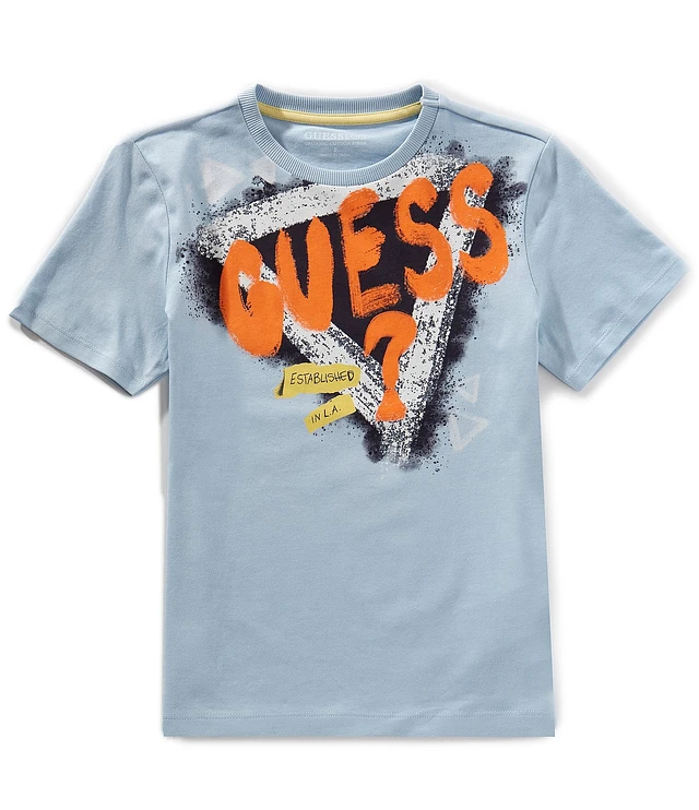 Guess Big Boys Short-Sleeve Triangle Graphic T-Shirt at