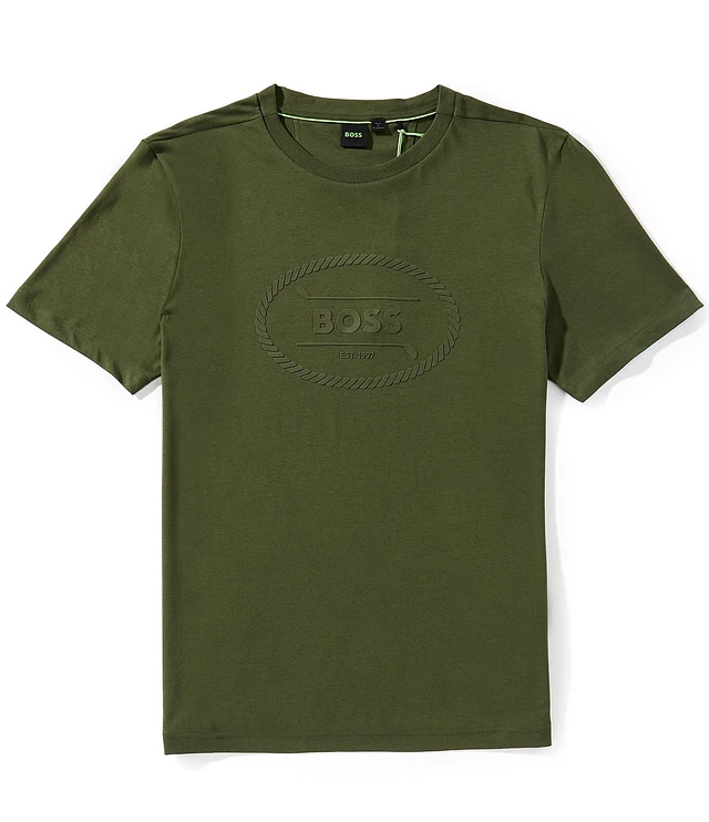 ★Hugo Boss★ Reflective Logo Short Sleeve T-Shirt Regular F Hugo Boss Boss by Hugo Men's Reflective Hologram Logo T