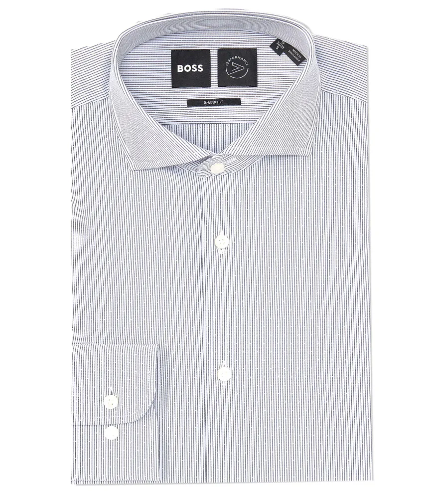 Hugo boss striped dress shirt sale