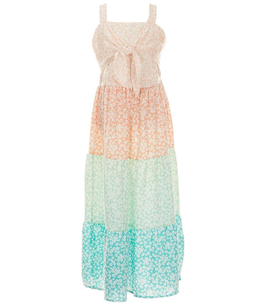 Dillards floral maxi dress top