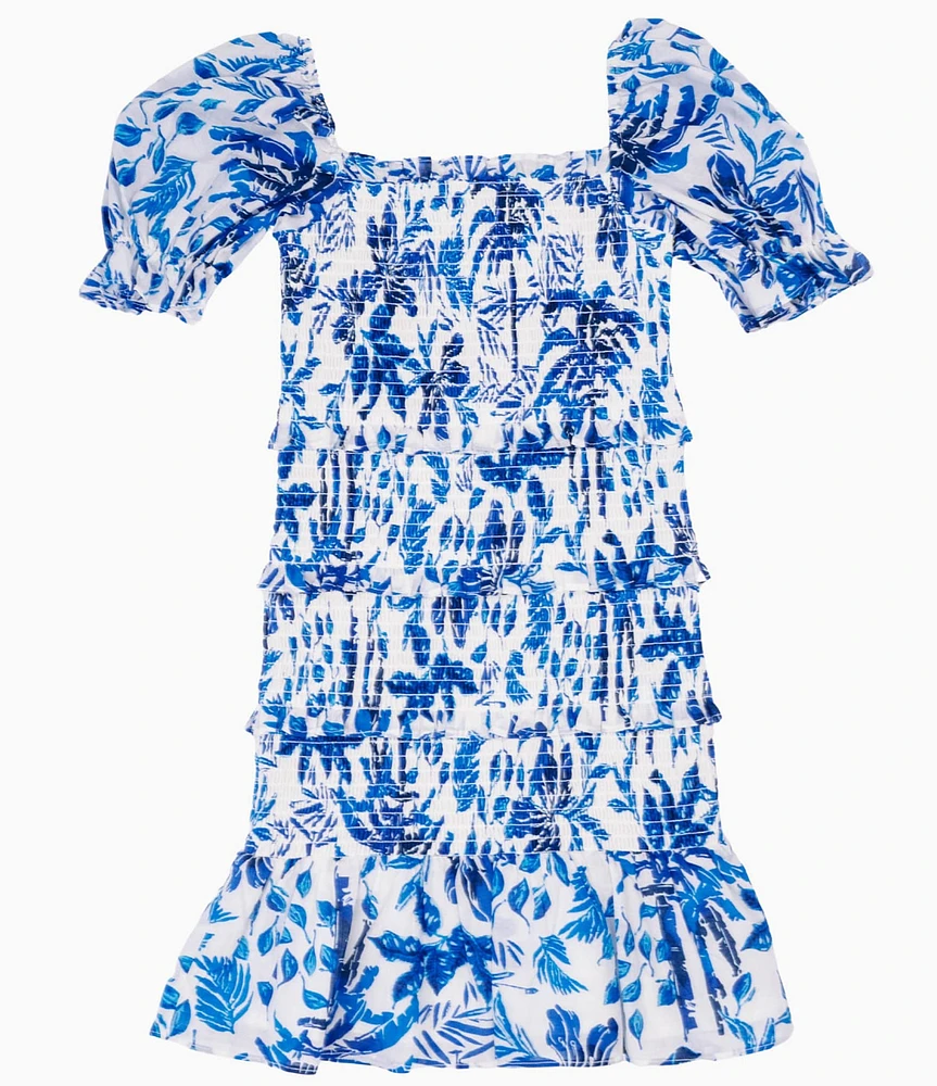 Flower puff sleeve tiered onepiece（Maryam Flower Puff