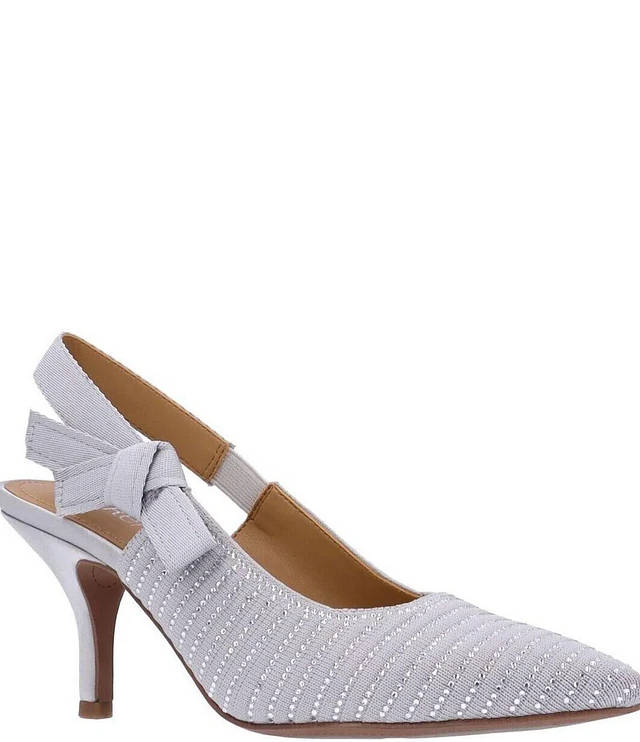 J. Renee Adilene Rhinestone Embellished Bow Detail Slingback