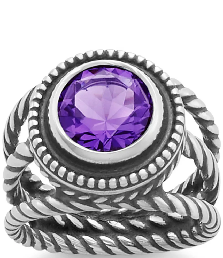 James outlet Avery Sterling Silver and Amethyst Ring