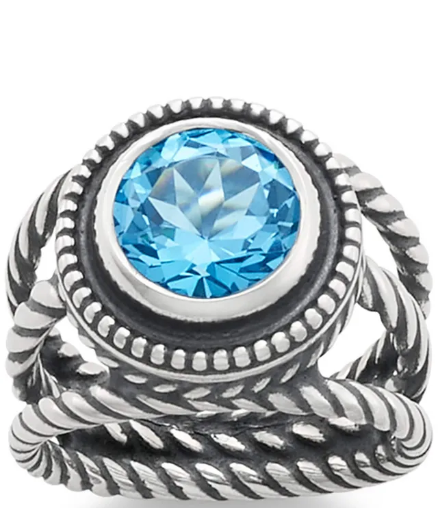 James Avery Blue Topaz Twisted Wire Ring | Brazos Mall