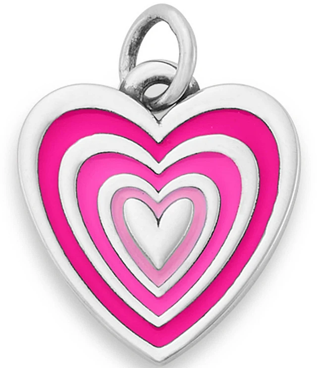 Popular James Avery blue and pink enamel SMALL heart charm