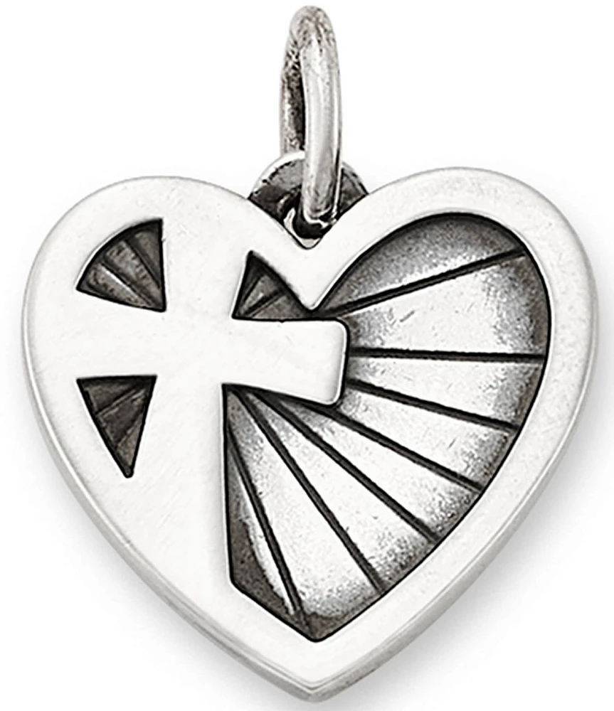 Selling James avery retired heart cross charm thick