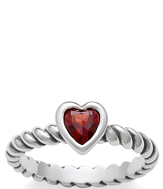 James 2024 Avery Gemstone Heart Twisted Wire Ring