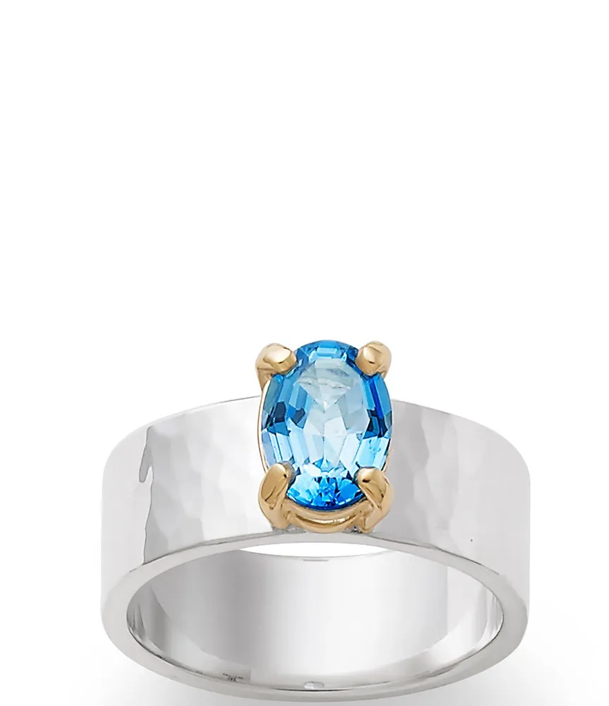 James Avery Julietta December Birthstone Ring with Blue Topaz