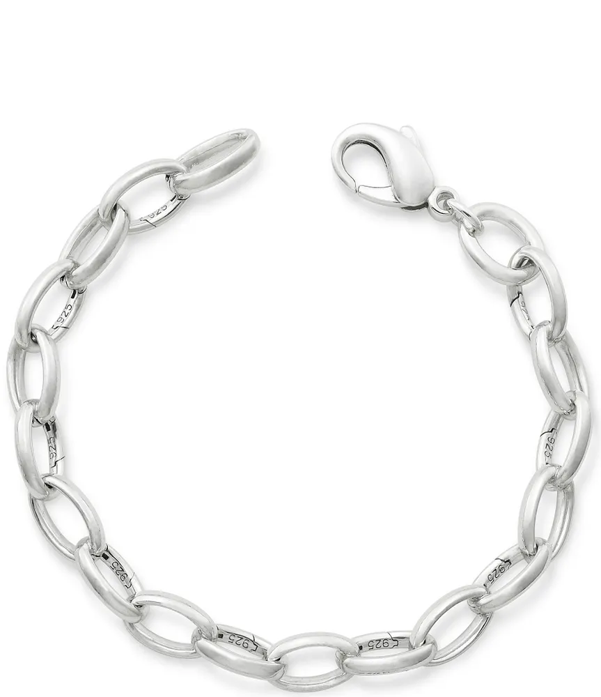 James store Avery Geometric Links Charm Bracelet Bronze, Sterling Silver