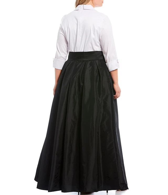 Jessica howard portrait collar dress plus size clearance