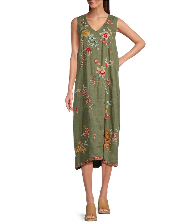 Y★★790 ジョン Buy BUTTON DETAIL SWING TUNIC DRESS | Johnny Was