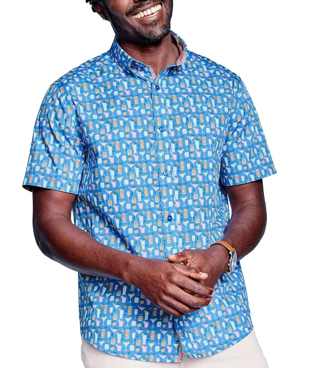 Johnston & Murphy Cocktail Print Short-Sleeve Woven Shirt | The