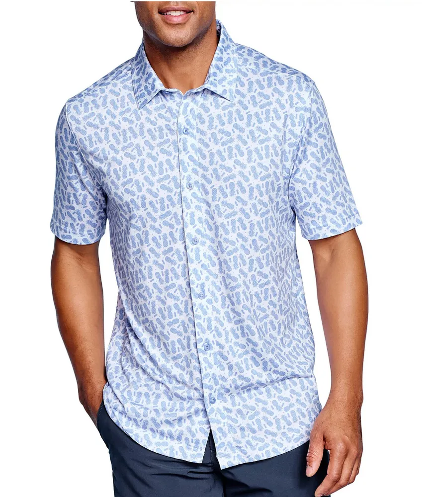 Johnston & Murphy XC4 Pineapple Print Performance Short Sleeve