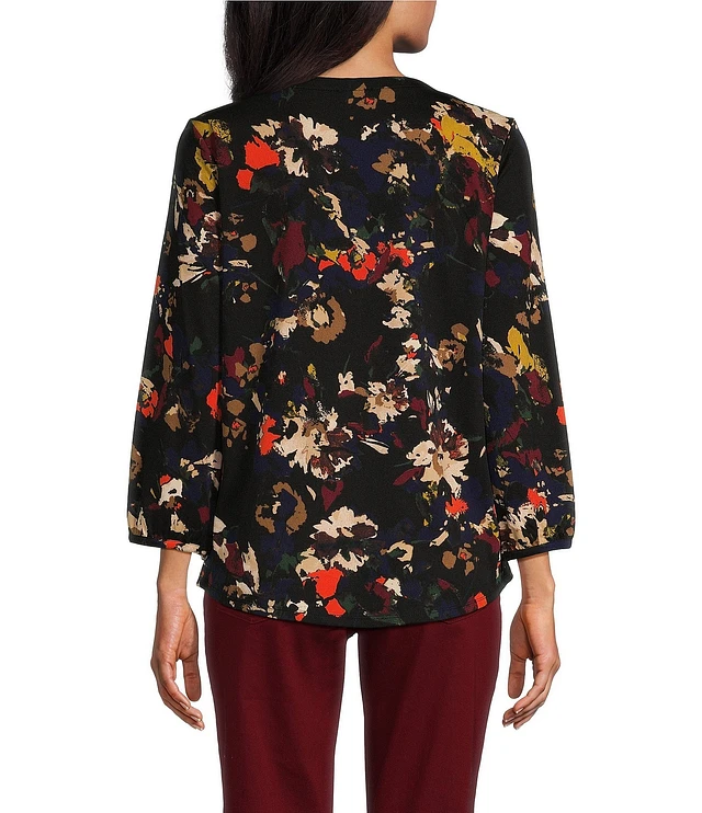 Compare Harper Georgette 3/4 Blouson Sleeve Tunic | Liberty