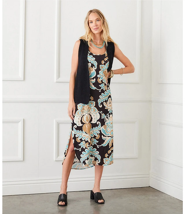 Dkny Women's Printed Side-Tie Sleeveless A-line Dress | The