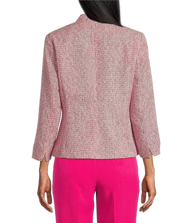 Loft Petite Metallic Tweed Collarless Jacket | The Shops at
