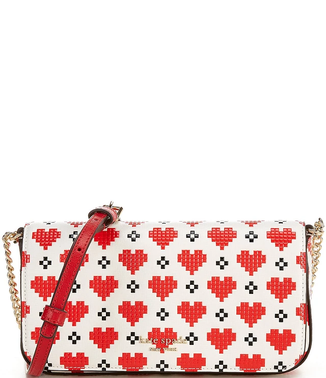 Kate spade new york Devin Pixel Heart Embossed Saffiano Leather
