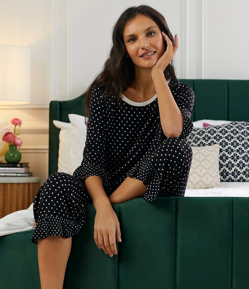 Kate spade new york Print Jersey Knit Cropped Coordinating Pajama