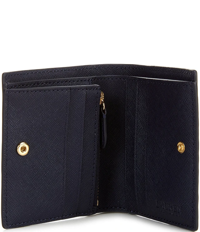 折りたたみ財布 RALPH LAUREN Color Blocked Leather Compact Wallet Color-Blocked Leather Compact Wallet
