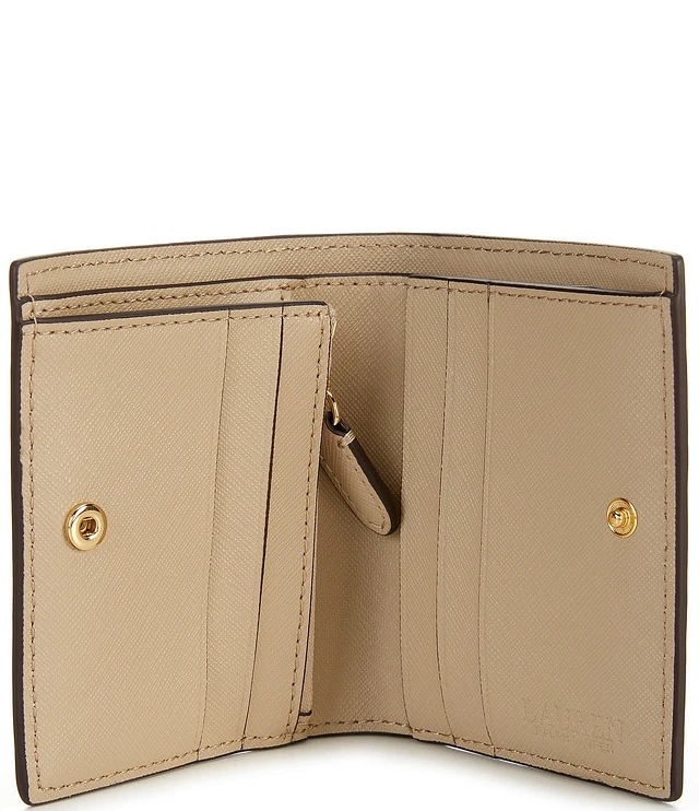 折りたたみ財布 Lauren Ralph Lauren Crosshatch Leather Compact Wallet Crosshatch Leather Compact Wallet