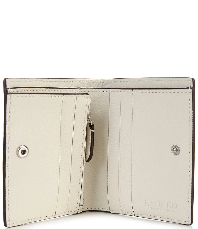 Lauren Ralph Lauren Compact Crosshatch Leather Bifold Wallet