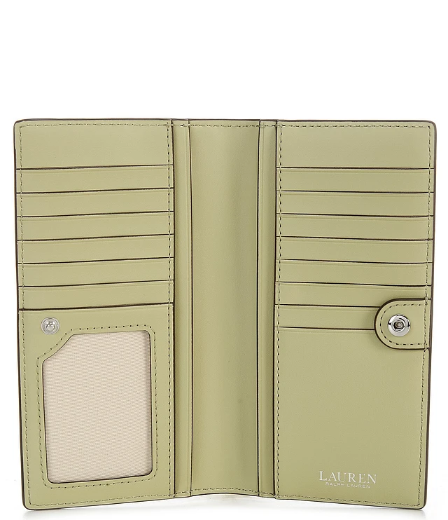 Lauren Ralph Lauren Compact Crosshatch Leather Bifold Wallet