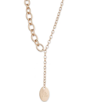 Lauren Ralph Lauren Gold Tone Toggle Short Pendant Necklace