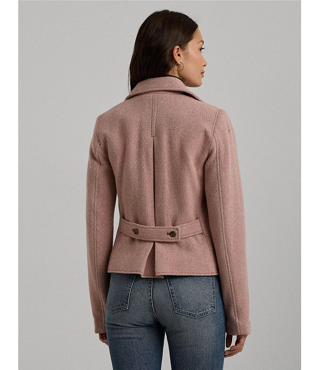 Lauren ralph lauren notch lapel buttoned coat best sale