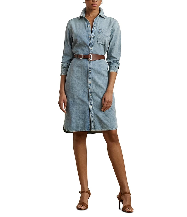 Lauren Ralph Women's Belted Georgette Dress | The Shops at