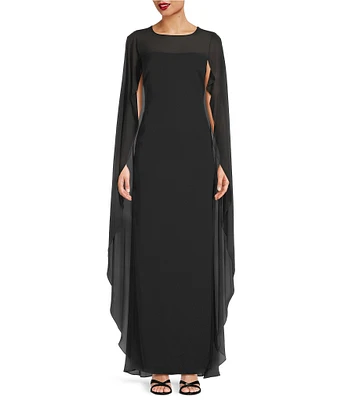 Lauren Ralph Lauren ★【ドレス】Semisheer Capelet ette Amazon.com: Lauren Ralph Lauren Cape Georgette Cocktail