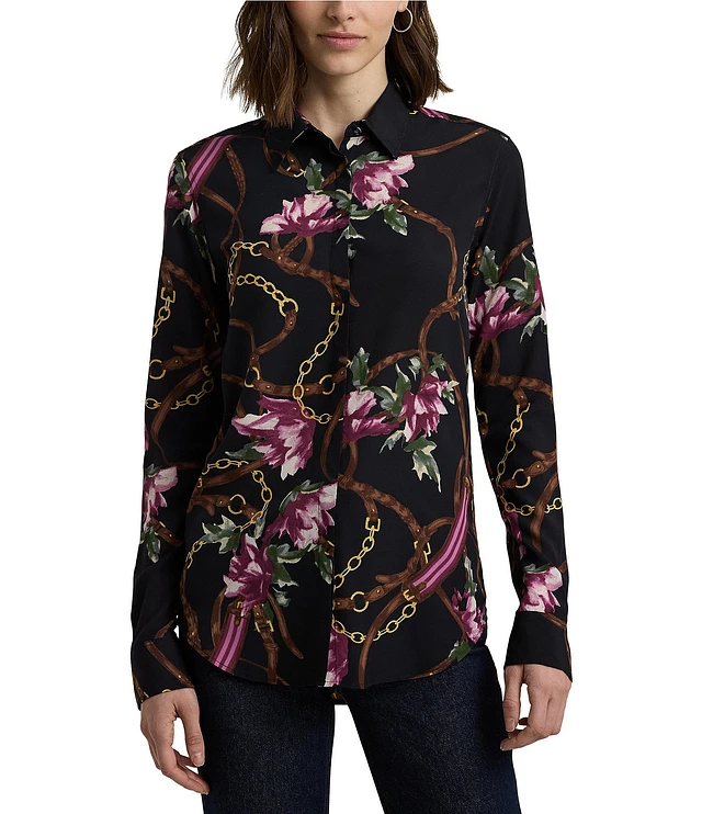 Women's Lauren Ralph Lauren Petite Petite Print Cotton-Blend
