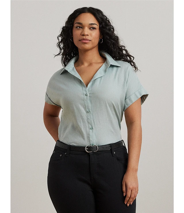 Lauren Ralph Lauren Plus Size Embroidered Polo Shirt | The